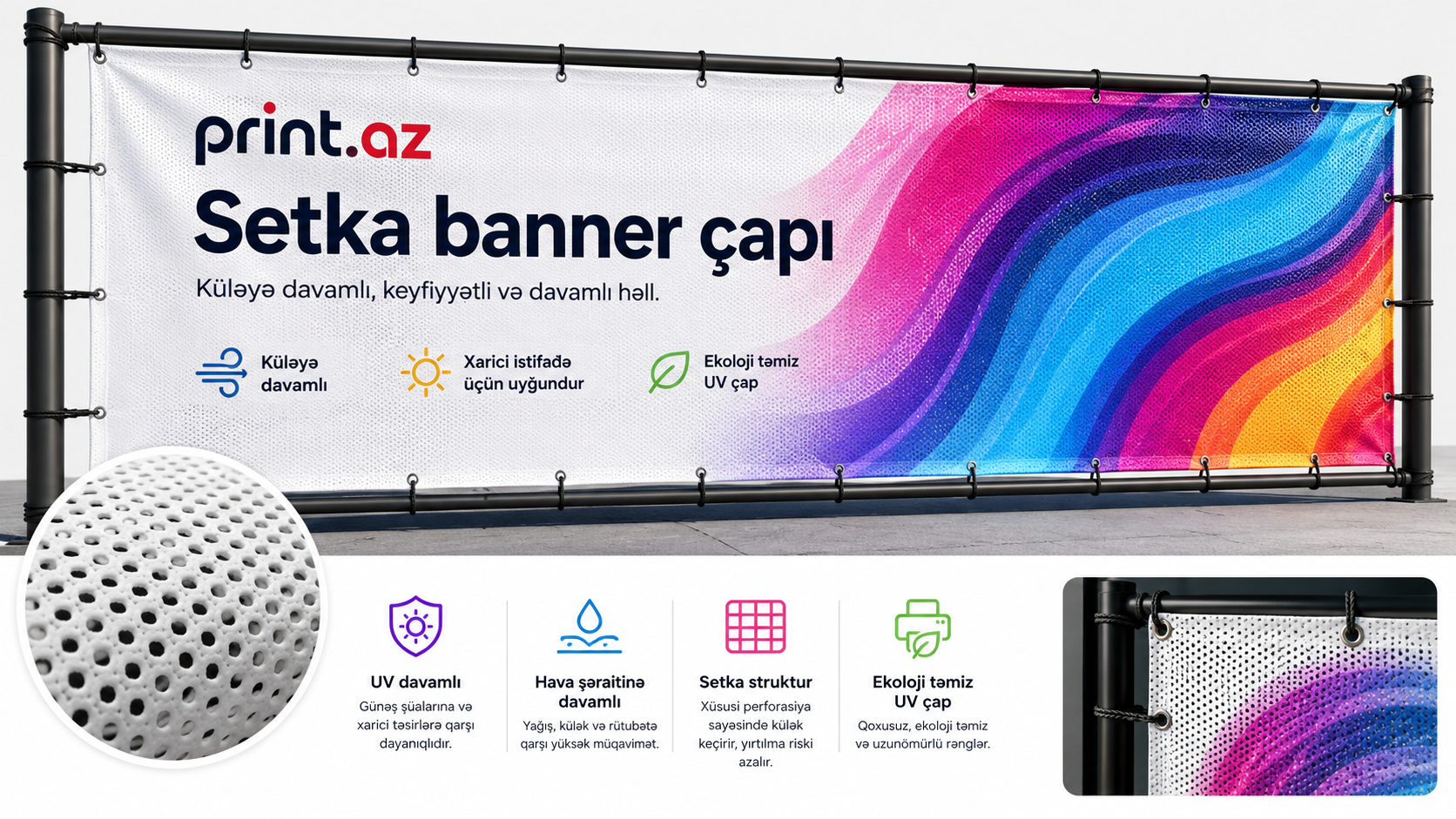 Setka banner çapı